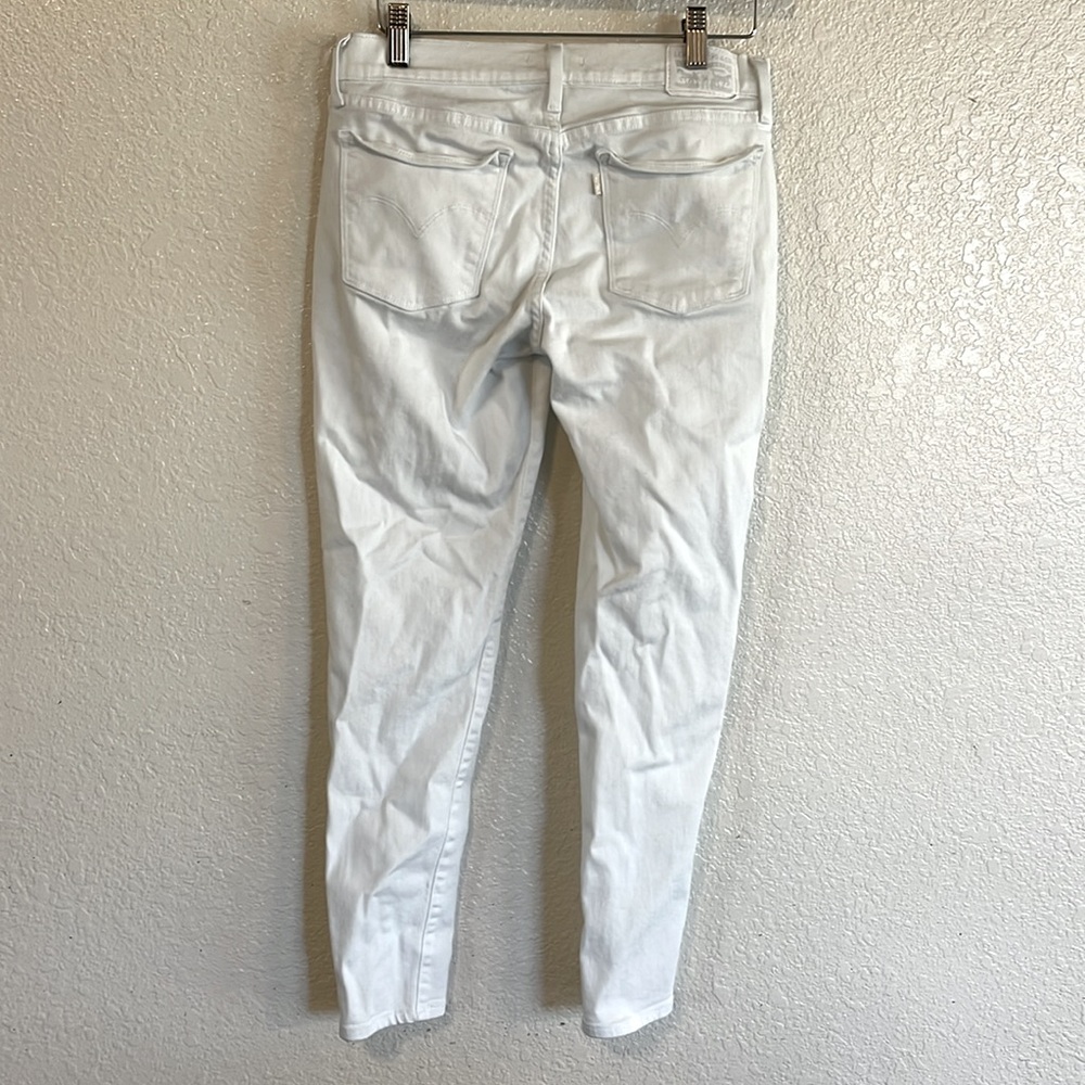 Levi’s 710 Super Skinny White Denim Jeans Size 29 Lowrise - Picture 2 of 10